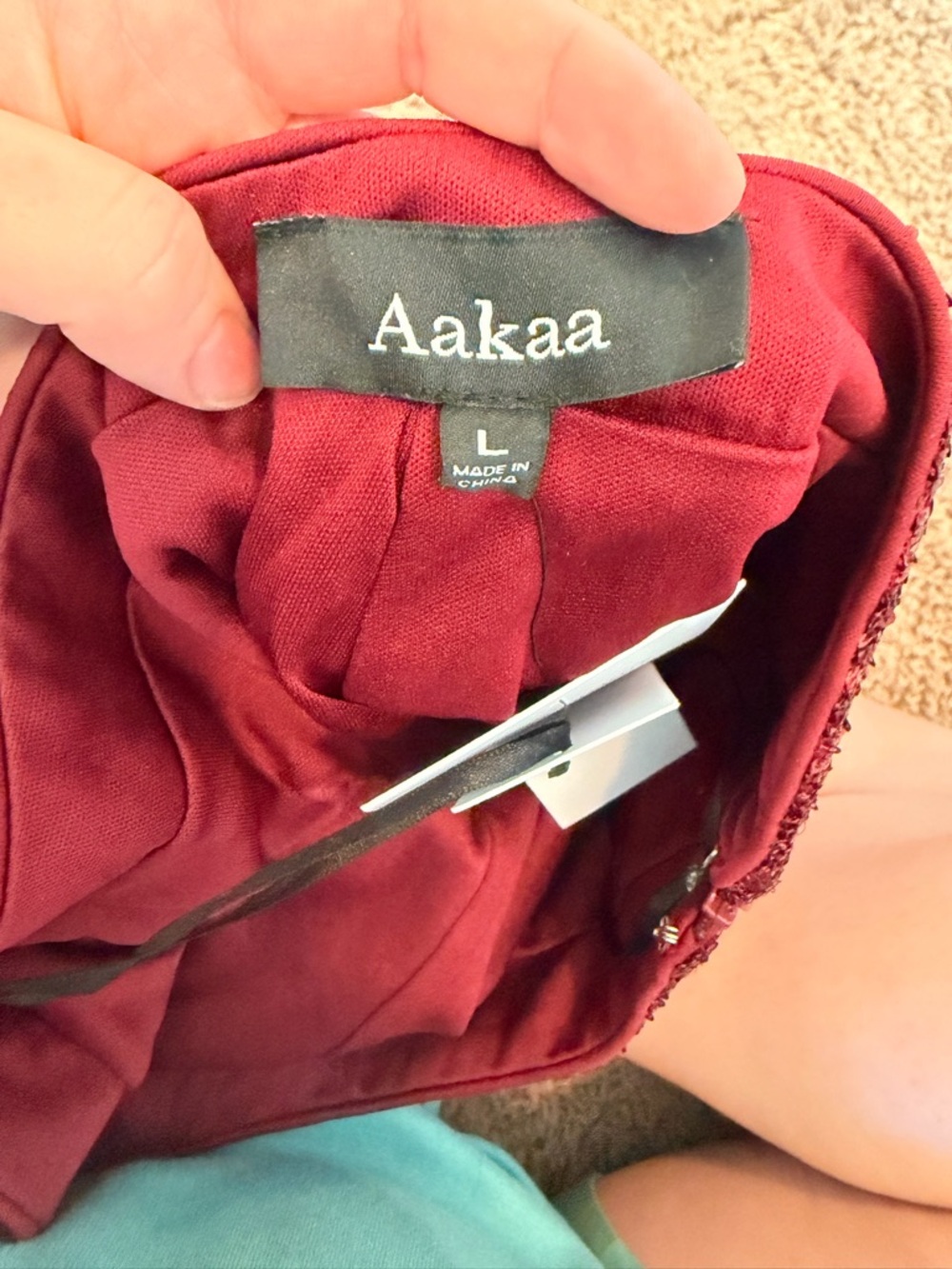 Aakaa Red Sequin Two-Piece Set - Picture 4 of 4